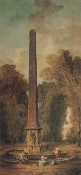 ROBERT, Hubert Landscape with Obelisk oil painting picture